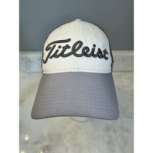 Titleist FootJoy Pro V1 Golf Hat Men’s Adjustable White Gray Preowned